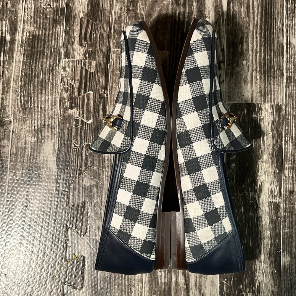 Coach Haley Loafer With Navy Gingham Print - Picture 5 of 11